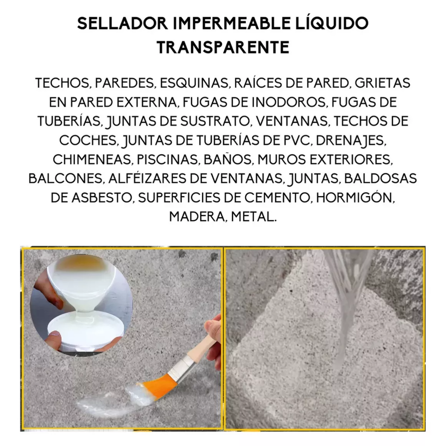 ADHESIVO SELLADOR TRANSPARENTE IMPERMEABLE 1KG