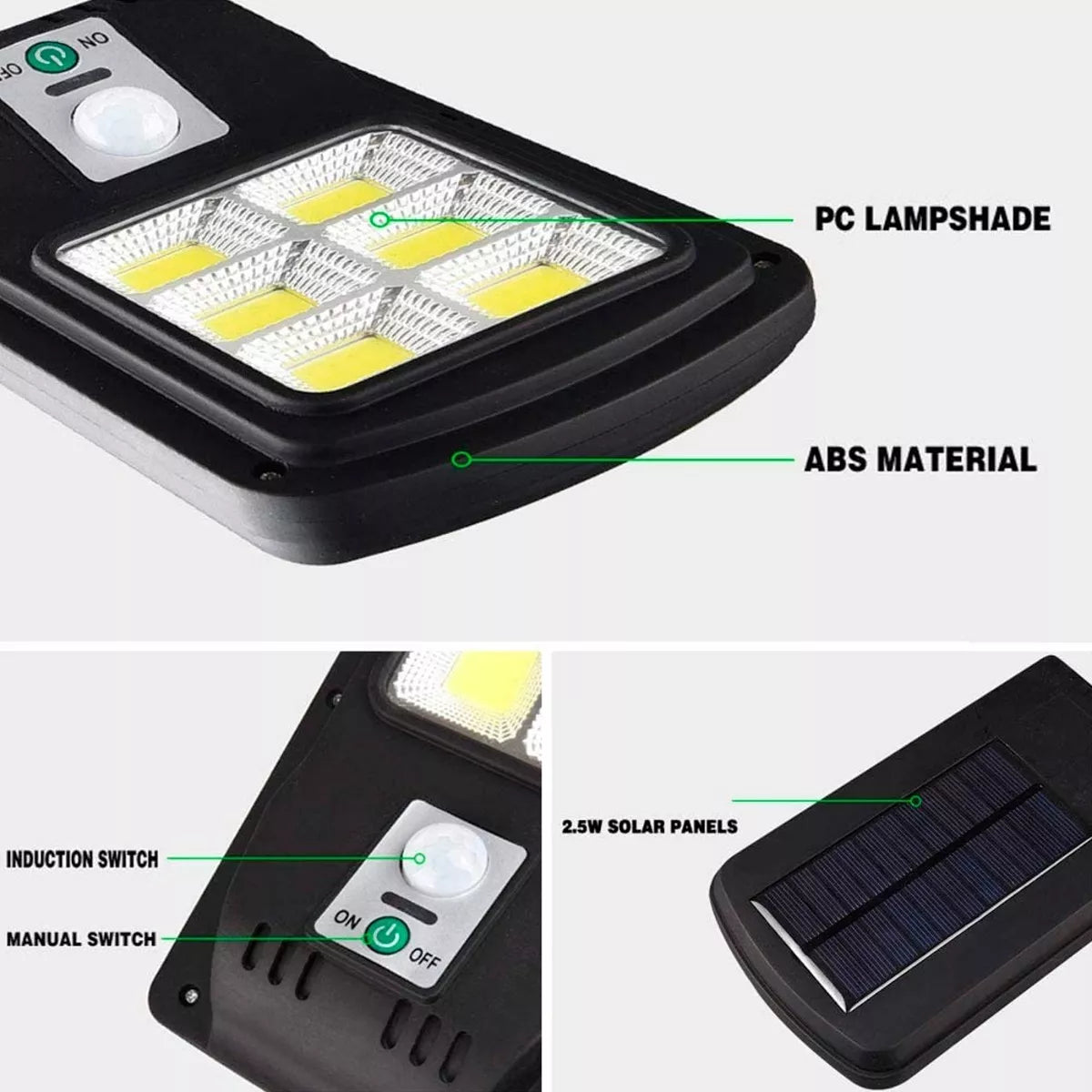 Pack 4 Foco Solar Led Con Sensor