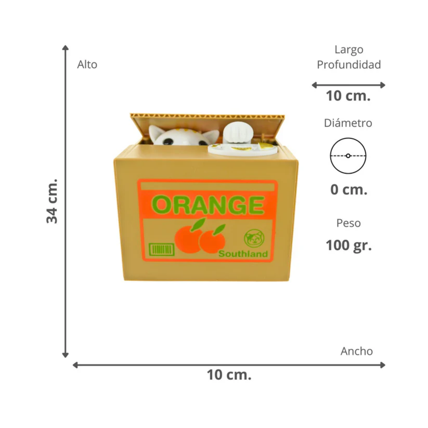 ALCANCÍA ELECTRÓNICA GATO ROBA MONEDAS 